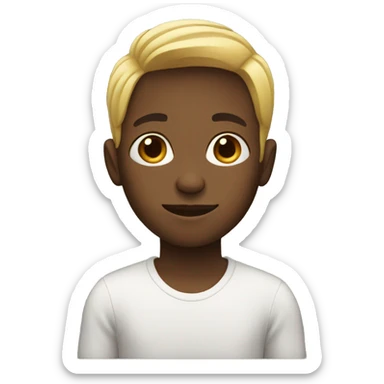black blonde boy sticker