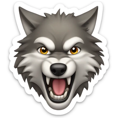 a howling wolf sticker