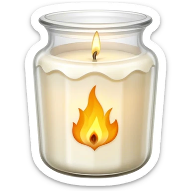 vanilla candle in scalloped jar sticker