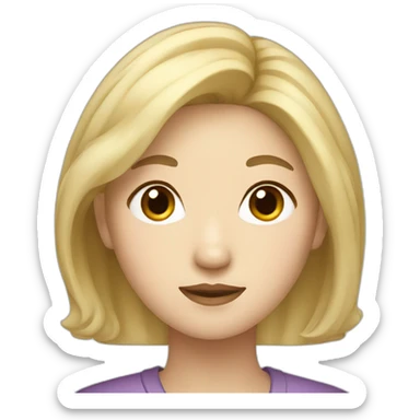 Korean blonde woman sticker
