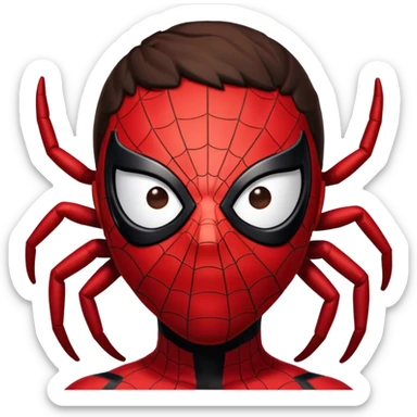 miles morales with spiderman mask sticker