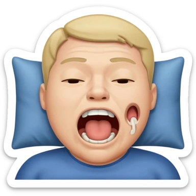 A funny person snoring Aggressively  sticker