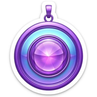 glitter purple amulet sticker
