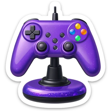 glitter purple and joystick sticker