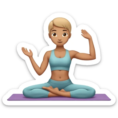 person doing cobra pose yoga sticker