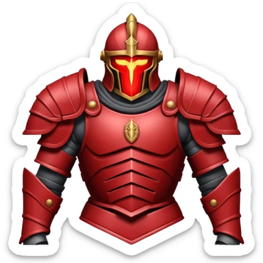 Ares war armor object icon, heavy Greek battle armor, dark steel and crimson red theme, massive shoulder armor, sharp edges, glowing red runes, intimidating design, 3D cartoon, mobile game icon style, centered, clean background, no text, no watermark

 sticker