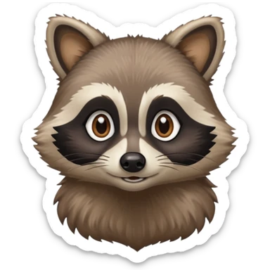 Rambly the raccoon sticker