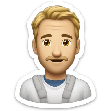 Курьер Яндекс еды с сумкой на плечах в пути sticker