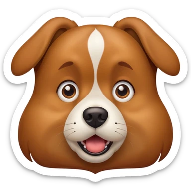 Perro con cara de sorpresa sticker