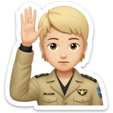 Shinzou wo sasageyo salute pose sticker