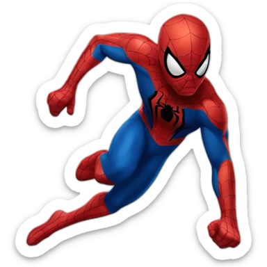 spiderman runing sidepose sticker