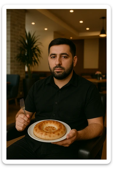 birinchidagi odamni yuziga 2 rasmdagi odamga uxshatib chizib bergin xuddu shunday non yen utirganini sticker