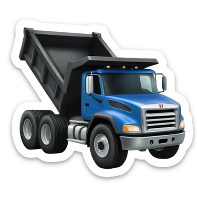 Rubber tire dump truck sticker
