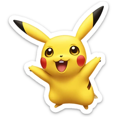 pikachu face smile sticker