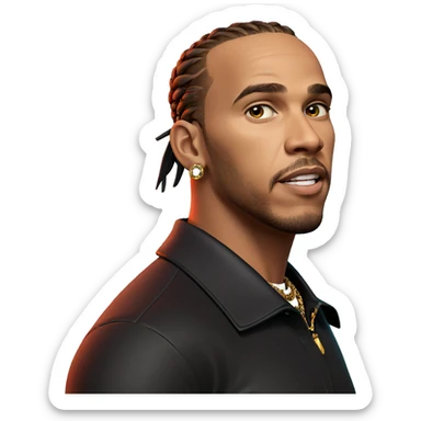 confident male with jewelry sticker