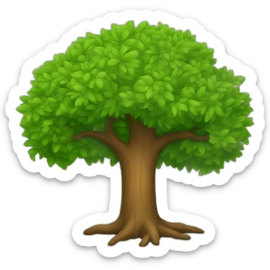 tree with caret shape sticker