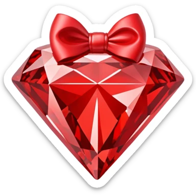  red bow shaped 56-carat diamond sticker
