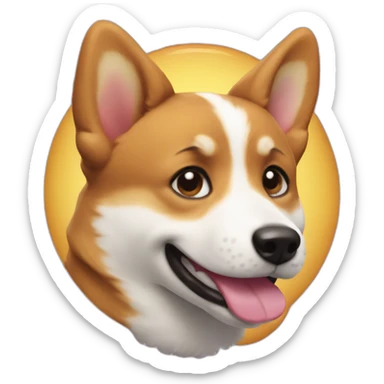 Uma corge pulando sticker