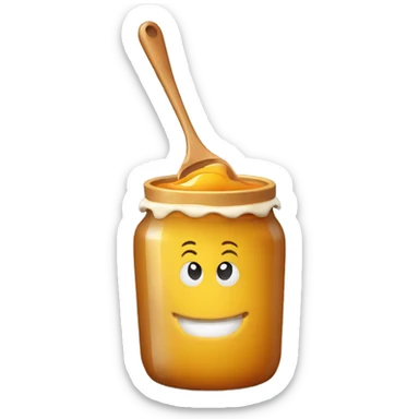 pot de miel avec miel qui coule sticker