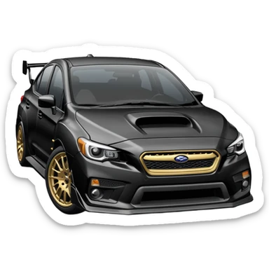 Black subaru wrx sti sticker
