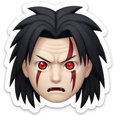 Madara Uchiha reanimated angry face sticker