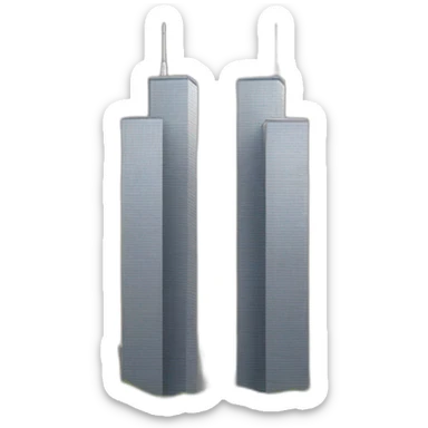 Twin towers buildings sticker