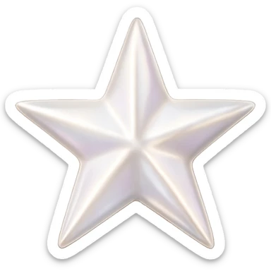 small star with a pearl sheen, glamorous and stylish sticker