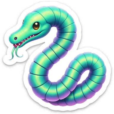 cosmic space worm sticker