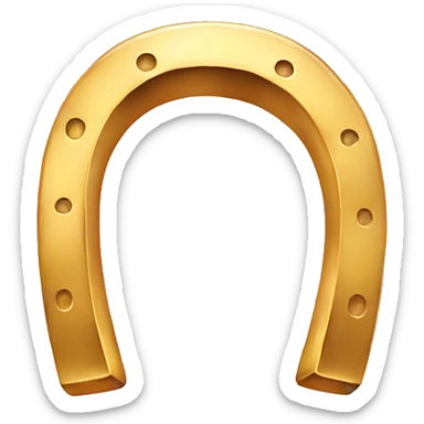 gold horseshoe luck sticker
