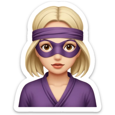 Bondage sexy  lady blindfolded tied door sticker