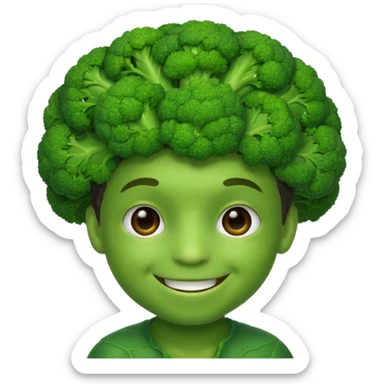 Broccoli boy sticker