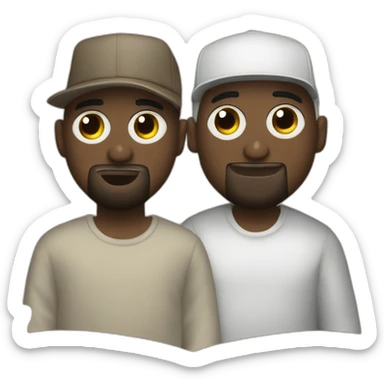 kanye west in the kippah with his best friend jew singing his songs sticker