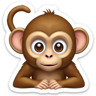 Star eyed monkey sticker
