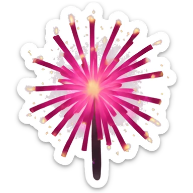 Pink firework  sticker