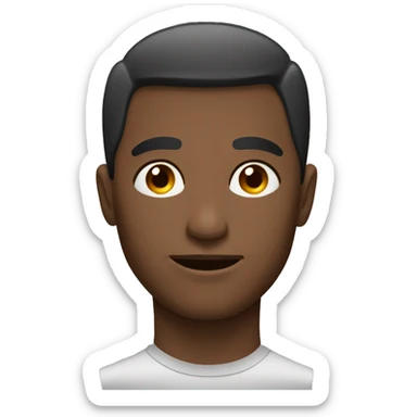 clean shaven man with short dark straight hair sticker