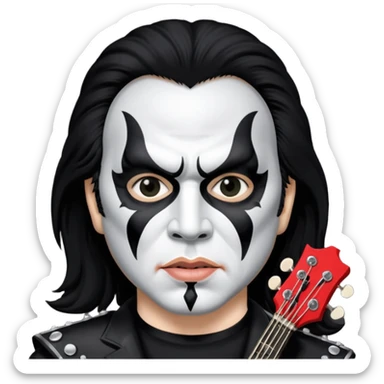 Gene Simmons bajista de Kiss sticker