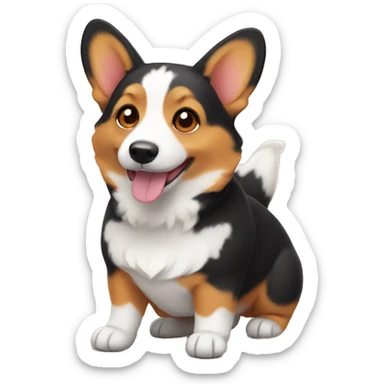 Tricolor corgi sticker