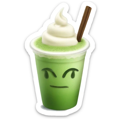 Ice matcha latte  sticker