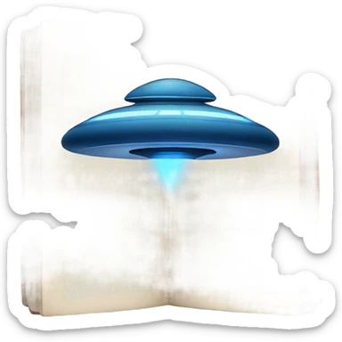 blue book with ufo on the cover sticker