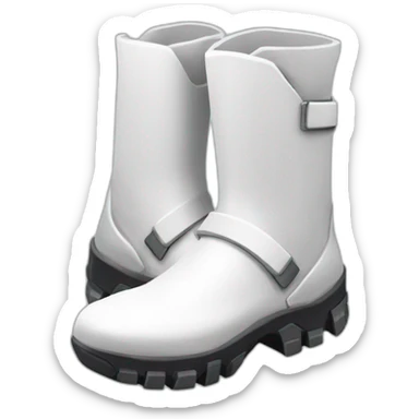futuristic white Phantom squad Infiltration armored boots sticker