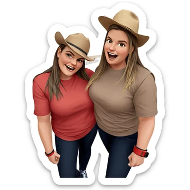 friends having fun outdoors sticker