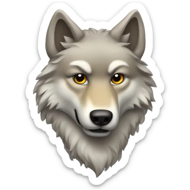 Alpha wolf with a bow on it sticker