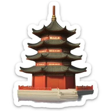 chinese pagoda sticker