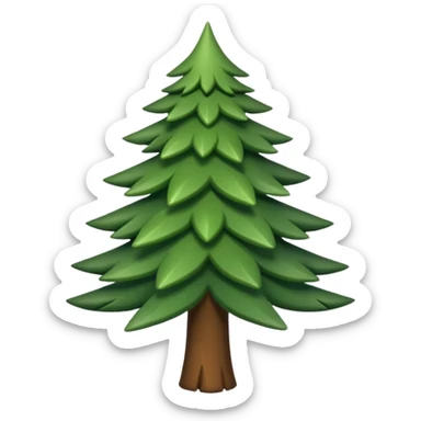 Memoji d'un petit sapin vert sylvestre.  sticker