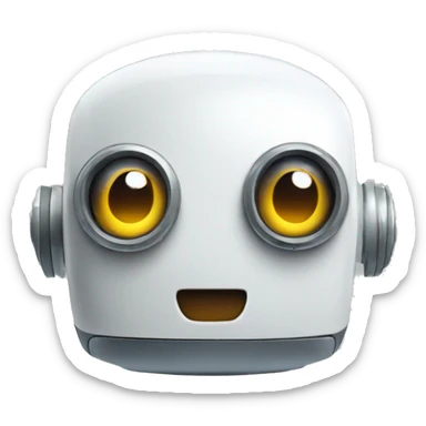 surprised robot sticker