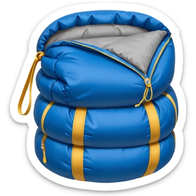 Camp Essentials, seeping bag sticker