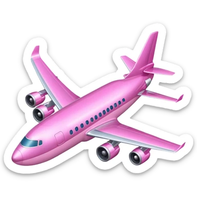 avión rosa sticker