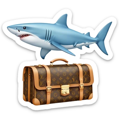 "Seize the moment like a shark in Louis Vuitton with the Twitter brand! 🦈💼 #TwitterAds - your power afloat!" sticker