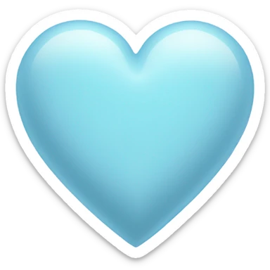 Pastel blue heart  sticker