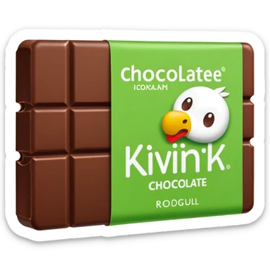 Rød-gul-grønn KVIKK LUNSJ sjokolade-bar sticker